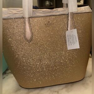 Kate Spade Gold Glimmer Tote